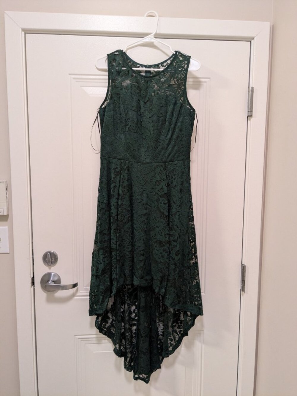 MUADRESS Women's Cocktail Dress Lace Hi Low Formal - size L